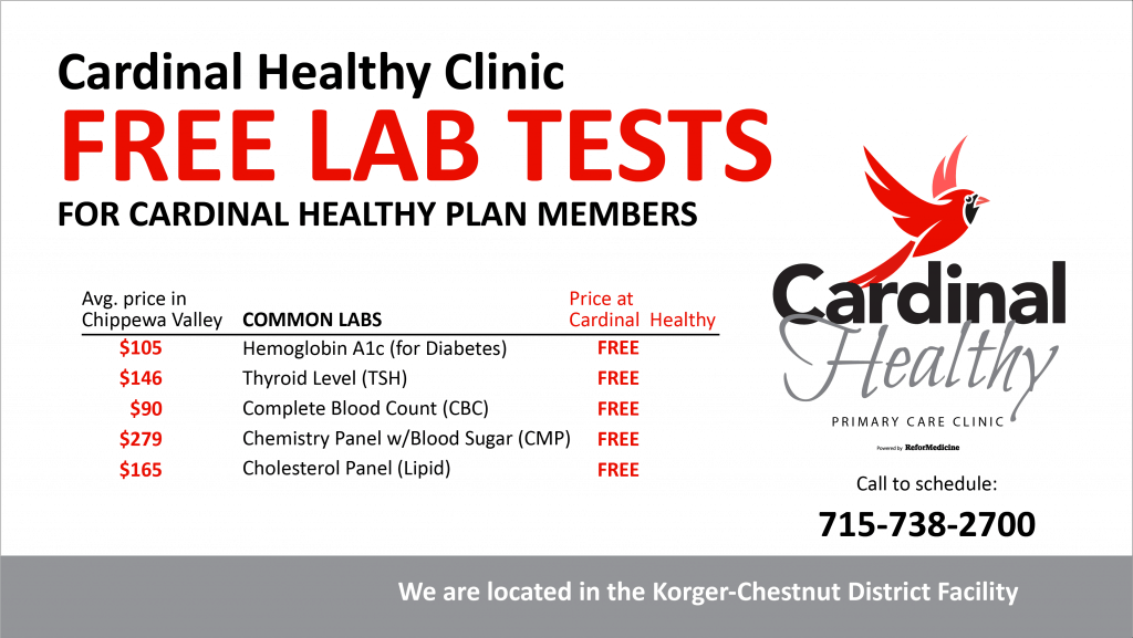 Cardinal Healthy FREE LABS